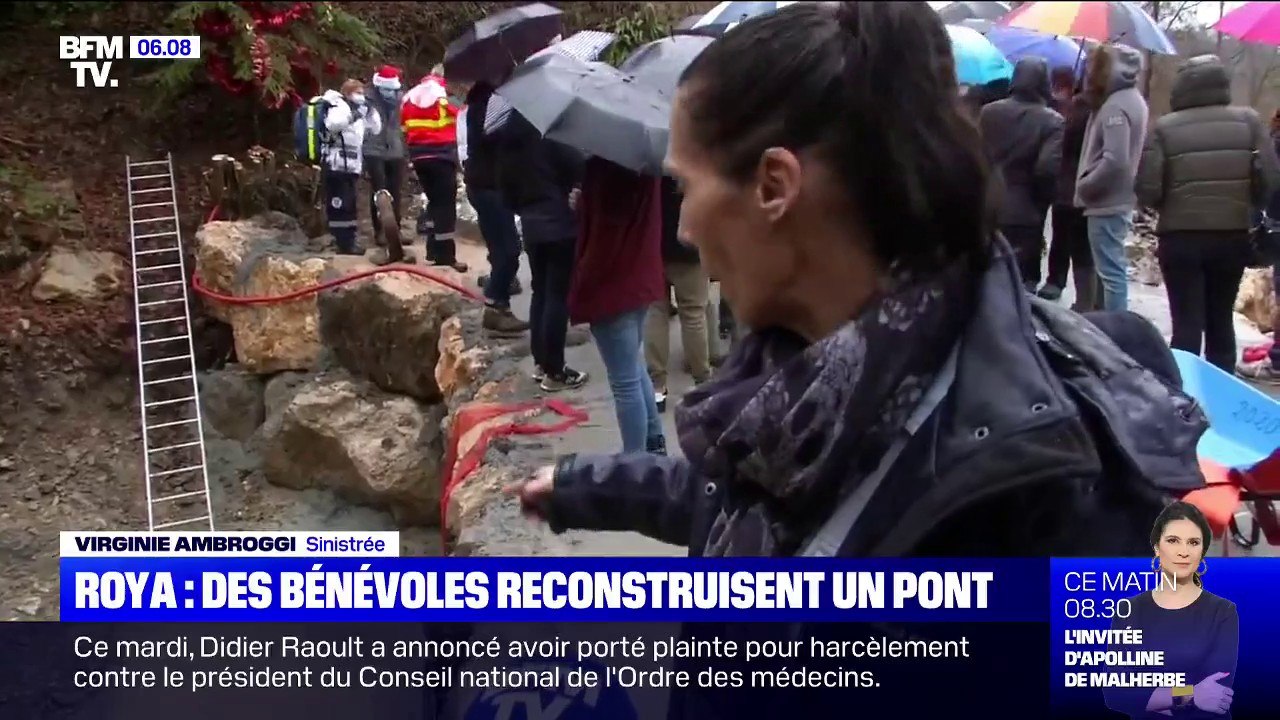 Roya: des bénévoles reconstruisent un pont