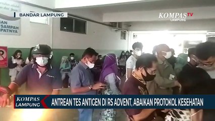 Antrean Rapid Test Antigen di RS Advent Abaikan Protokol Kesehatan