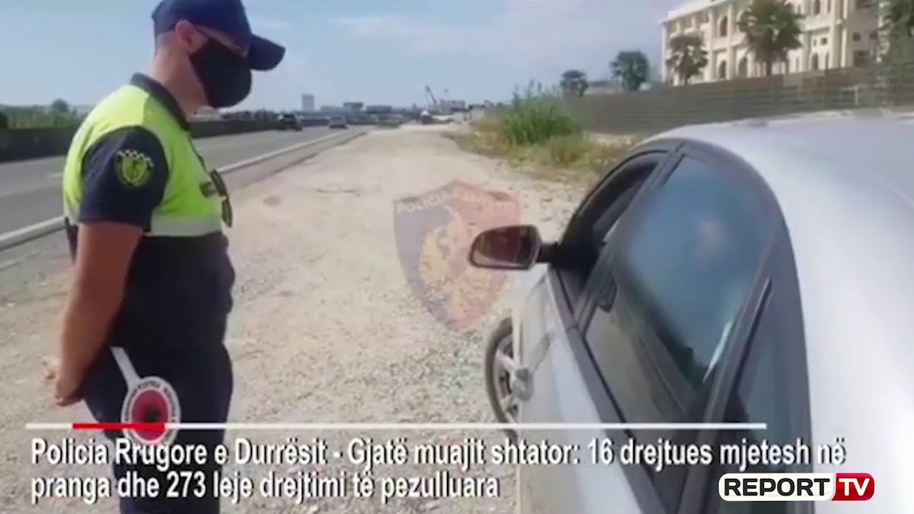 Report TV - Policia e Durrësit kontrolle ,  gjatë muajit shtator janë tërhequr 259 leje drejtimi