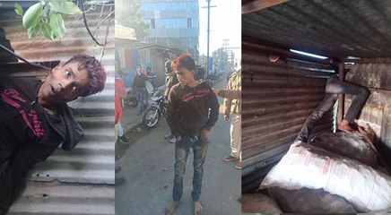 कबाड़ी की दुकान में सुबह 4 बजे चोरी करने पहुंचा बदमाश लोहे के चद्दर में फंसा