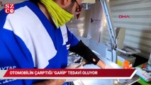 Otomobilin çarptığı 'Garip'e tedavi, kaçan sürücüye tepki