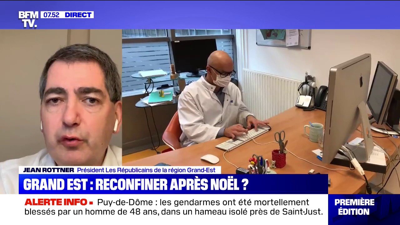 Jean-Rottner (Président de la région Grand Est): "Entre le 4 et le 10 janvier on risque d'avoir une saturation de la réanimation"