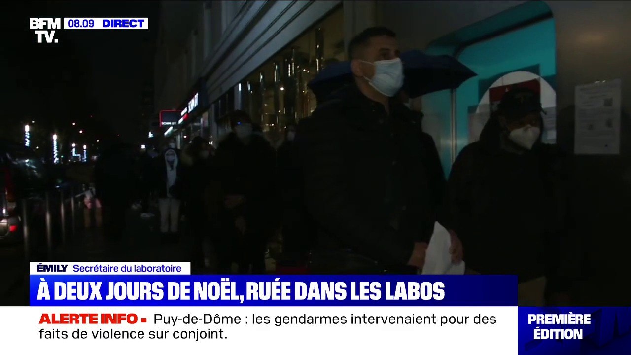 Ruée dans les labos à deux jours de Noël