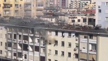 Ora News - Durrës, zjarr në katin e katërt të një pallati