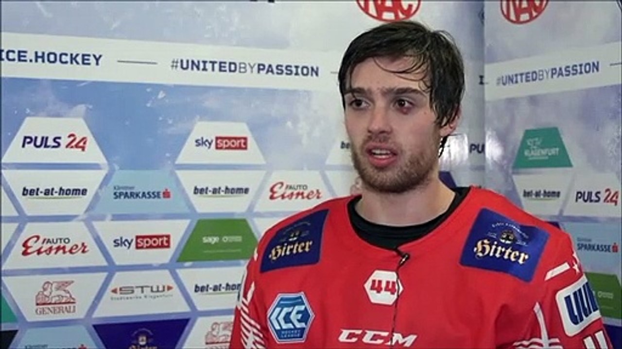 22.12.20: Dennis Sticha (KAC) nach Heimsieg über Wien.