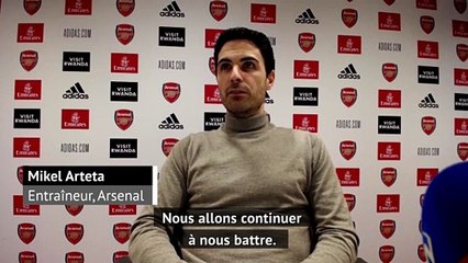 Arteta : "nous allons continuer à nous battre"