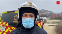 Bomberos de la Comunidad de Madrid explican un incendio ocurrido en Alpedrete