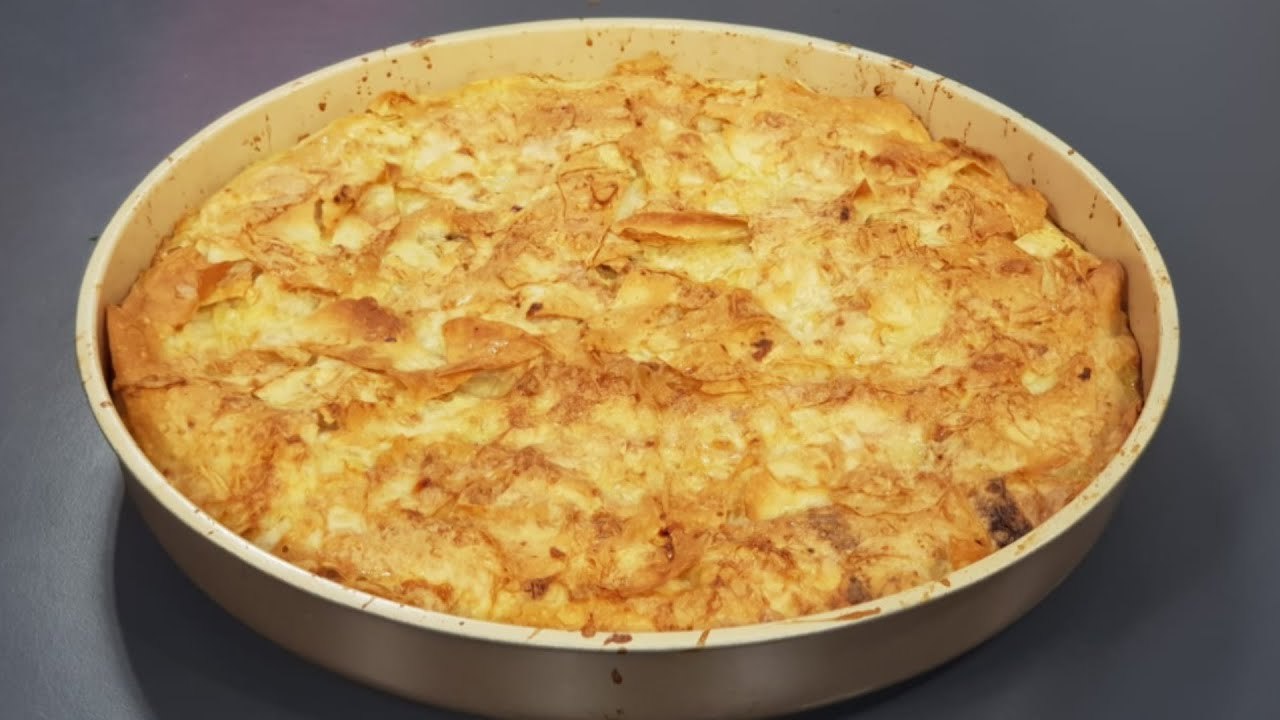 Byrek me peta të pjekura dhe qumësht nga zonja Vjollca
