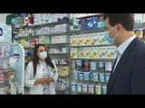 Durrës, Basha hyn në një farmaci dhe shpjegon planin e PD për rimëkëmbjen ekonomike