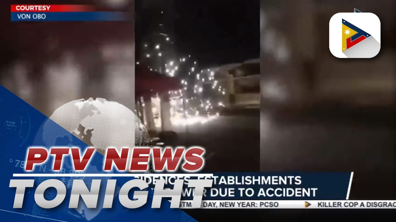 PTVNewsTonight Video shows cement mixer toppling posts in Las Piñas