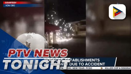 #PTVNewsTonight | Video shows cement mixer toppling posts in Las Piñas