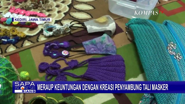 Meraup Untung di Tengah Pandemi Dari Tali Rajutan Penyambung Masker