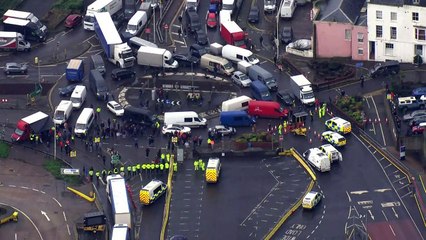 Drivers blockade Dover after being told to travel for tests