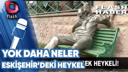 YOK DAHA NELER | ESKİŞEHİR'DE ÇEKİRDEK ÇİTLEYEN EŞEK HEYKELİ