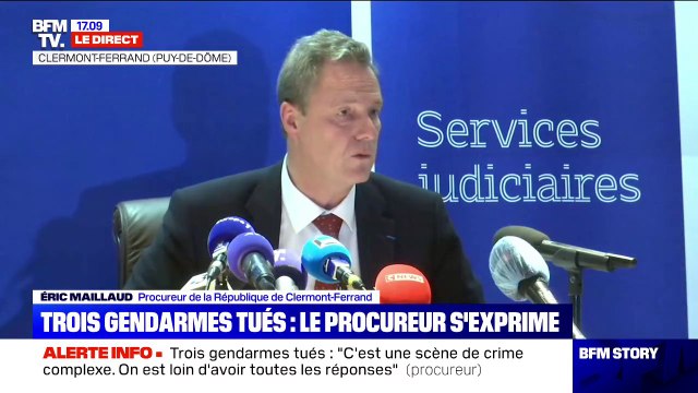 Trois gendarmes tués: selon le procureur de la République de Clermont-Ferrand, le couple n'était pas connu pour des faits de violence conjugale