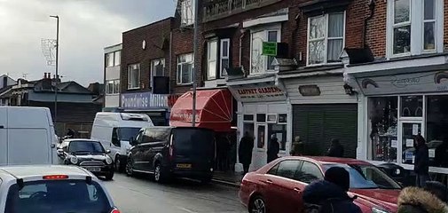 Huge queues at Bransbury Park Butchers in Portsmouth in run-up to Christmas