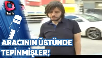 Topuklu Ayakkabıyla Aracında "Tepindiler"!