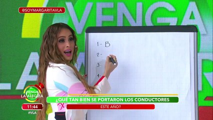 ¡Margarita vino a ver a los conductores para saber que tan bien se portaron! | Venga La Alegría