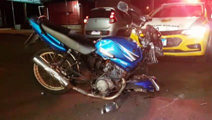 Motociclista fica ferido em acidente na Avenida das Pombas, no Bairro Floresta