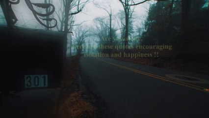 Are You Alone, Here Are These Quotes Encouraging Isolation And Happiness !