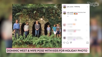Dominic West Poses with Wife and Kids for 'Happy Christmas' Photo at Family Castle in Ireland