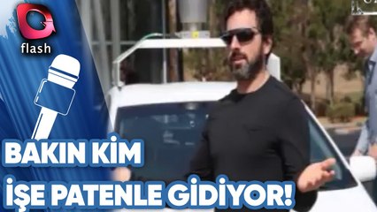 Bakın İşe Kim Patenle Gidiyor!
