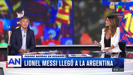 Leonel Messi llegó a la Argentina
