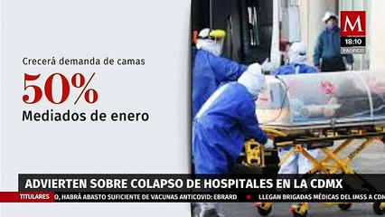 Estudio advierte colapso en hospitales de la CdMx por casos de covid-19