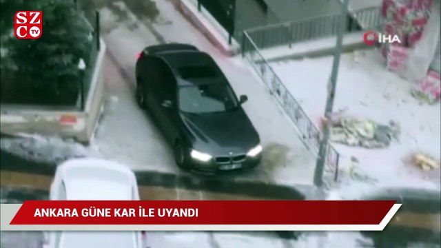Ankara güne kar ile uyandı