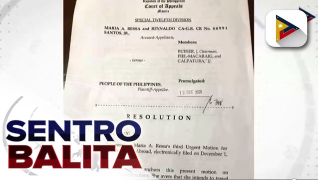 Hiling ni Rappler CEO Maria Ressa na maka-biyahe abroad, ibinasura ng Court of Appeals