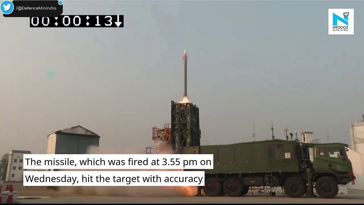 Watch: India successfully test fires medium range surface to air missile