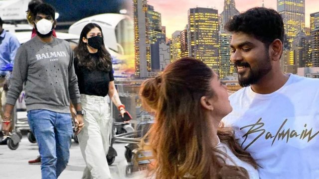 Nayanthara Vignesh Shivan spotted in Hyderabad Airport | Annathe, KRK - Filmibeat Tamil