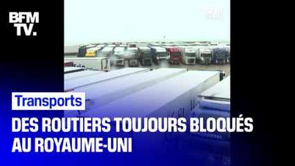 Download Video: Royaume-Uni: malgré la réouverture des frontières, des centaines de camions toujours sont toujours bloqués