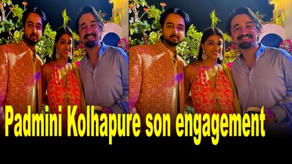 Padmini kolhapure son Priyaank gets engaged to Shaza Morani