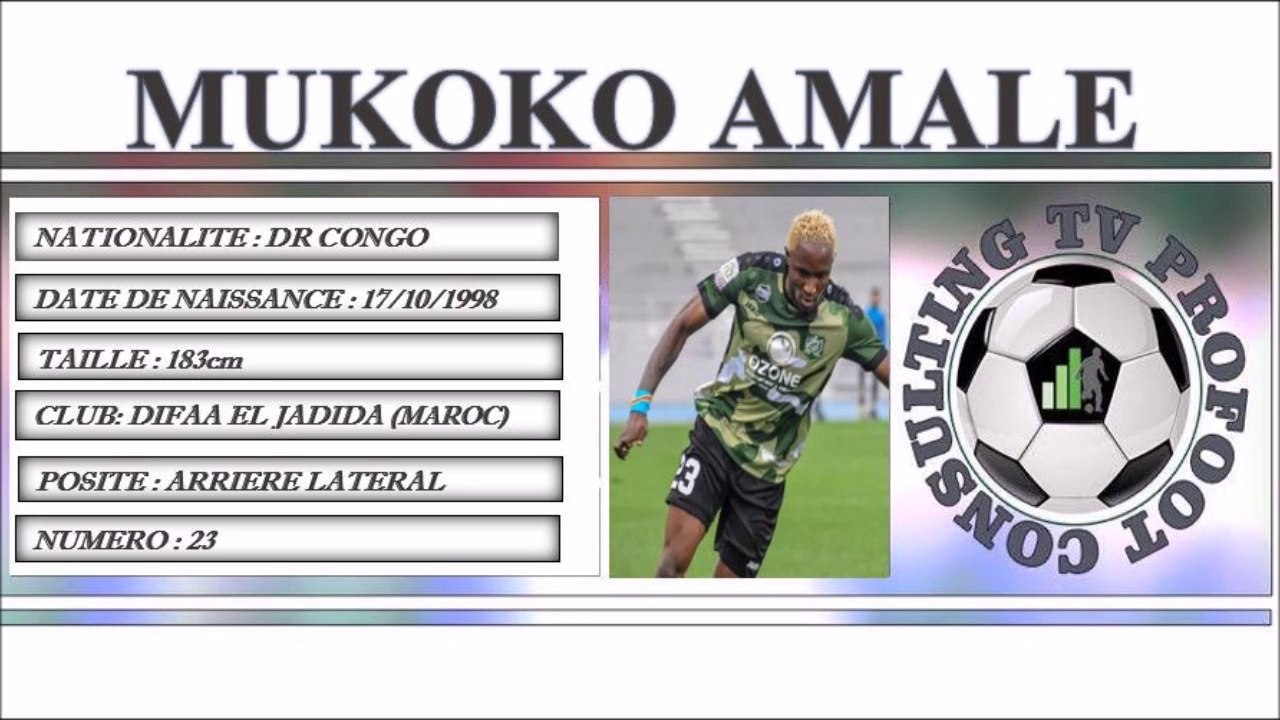 MUKOKO AMALE ●II Best Skills & Passes II● DIFAA EL JADIDA (MAROC)