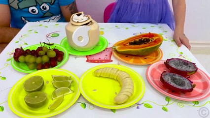 Nastya and papa are learning to count to 10