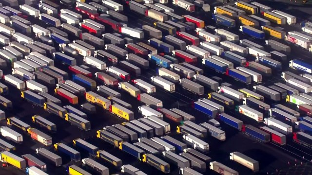 Lorries still stranded as backlog extends over Christmas