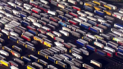 Lorries still stranded as backlog extends over Christmas