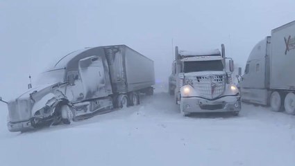 Whiteout conditions bring traffic at a standstill
