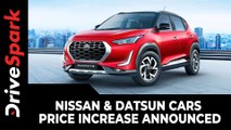 Nissan & Datsun Cars Price Increase Announced | Effective Date, Hike Amount & Other Details