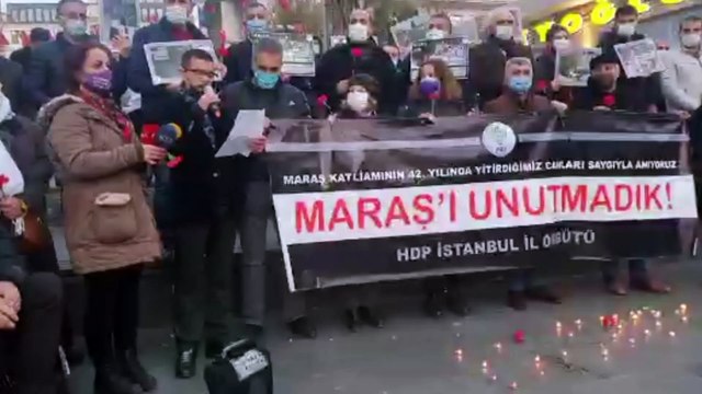 HDP İstanbul, Maraş Katliamı'nda hayatını kaybeden vatandaşları andı: Süleyman Soylu ‘Maraş ve Çorum katliamları tiyatrodur’ deyip, hedef şaşırtmıştı