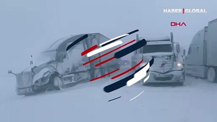 ABD'de kar fırtınası nedeniyle TIR'lar yollarda kaldı