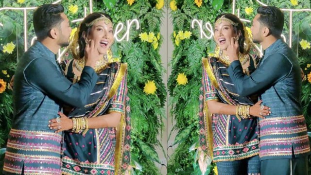 Gauahar Khan Zaid Darbar Mehendi Ceremony KISSING VIRAL VIDEO | FilmiBeat