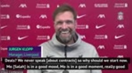 Descargar video: Klopp laughs off Salah unrest rumours