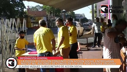 La iglesia Filipos de Posadas en conjunto con acción social entregaran más de mil raciones de comida en su sede por Avenida Uruguay
