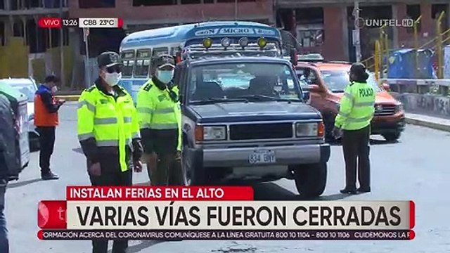 Varias vías, en El Alto, fueron cerradas por comerciantes que instalaron ferias