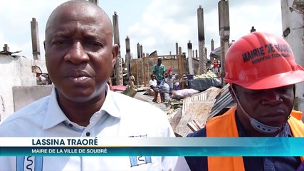 Incendie au marché de Soubré : Le Conseil municipal offre 4 millions de FCFA aux commercants sinistrés