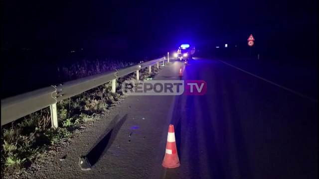 Report TV -Aksident në aksin Korçë-Maliq, makina përplas të riun që po kalonte rrugën