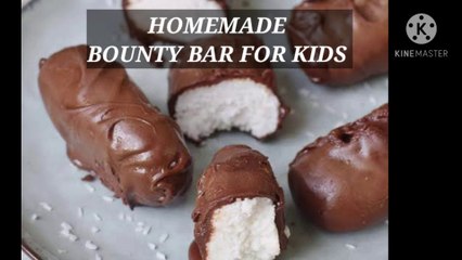 Bounty bar recipe . Coconut chocolate bar