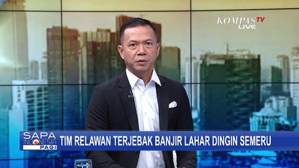 Tim Relawan Terjebak Banjir Lahar Dingin Semeru